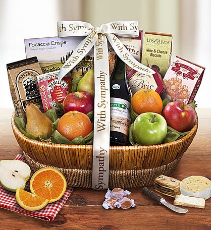 With All Our Love & Sympathy Fresh Fruit Basket